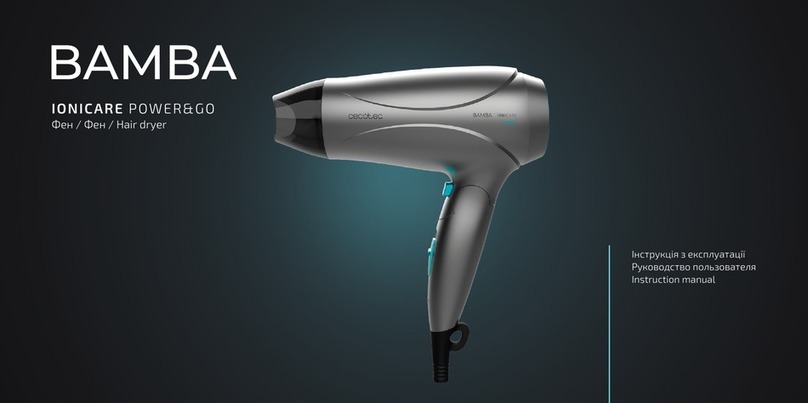 cecotec BAMBA IONICARE POWER&GO User manual cecotec BAMBA IONICARE POWER&GO User manual