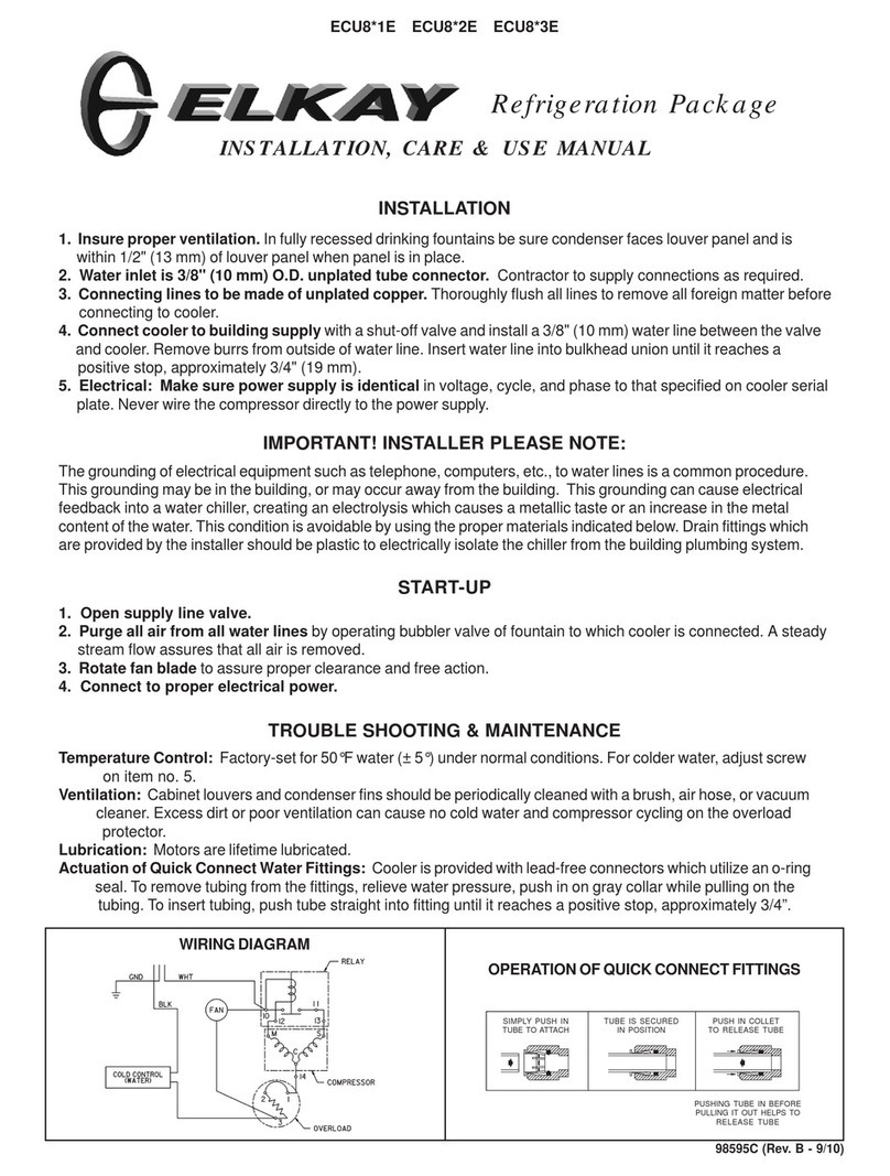 Elkay ECU8 1E Series Installation manual