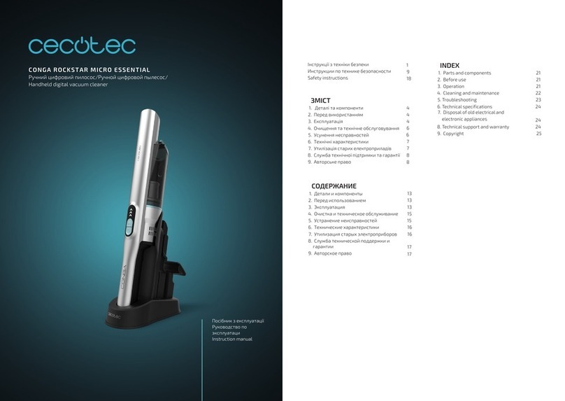 cecotec CONGA ROCKSTAR MICRO ESSENTIAL instruction manual