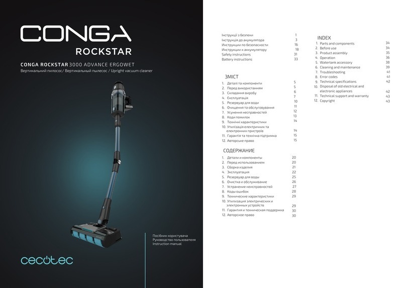 cecotec Conga Rockstar 3000 Advance ErgoWet instruction manual