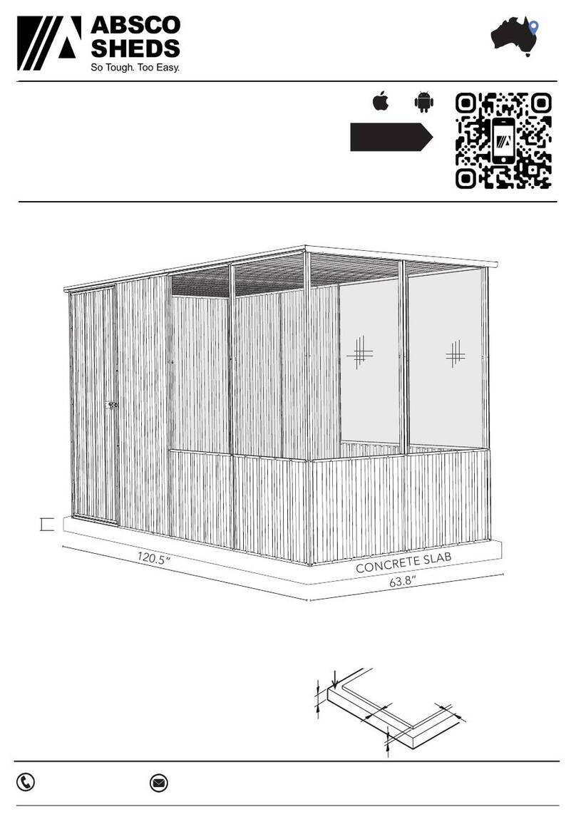 ABSCO SHEDS A15301FKFD-PTX User manual