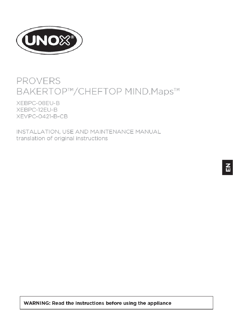 Unox XEBPC-08EU-B Instructions for installation, use and maintenance manual