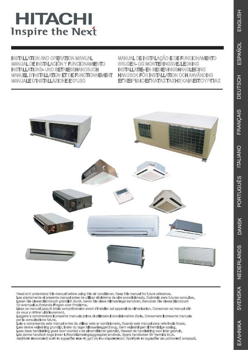 Hitachi UTOPIA RASC Series Installation and operation manual Hitachi UTOPIA RASC Series Installation and operation manual