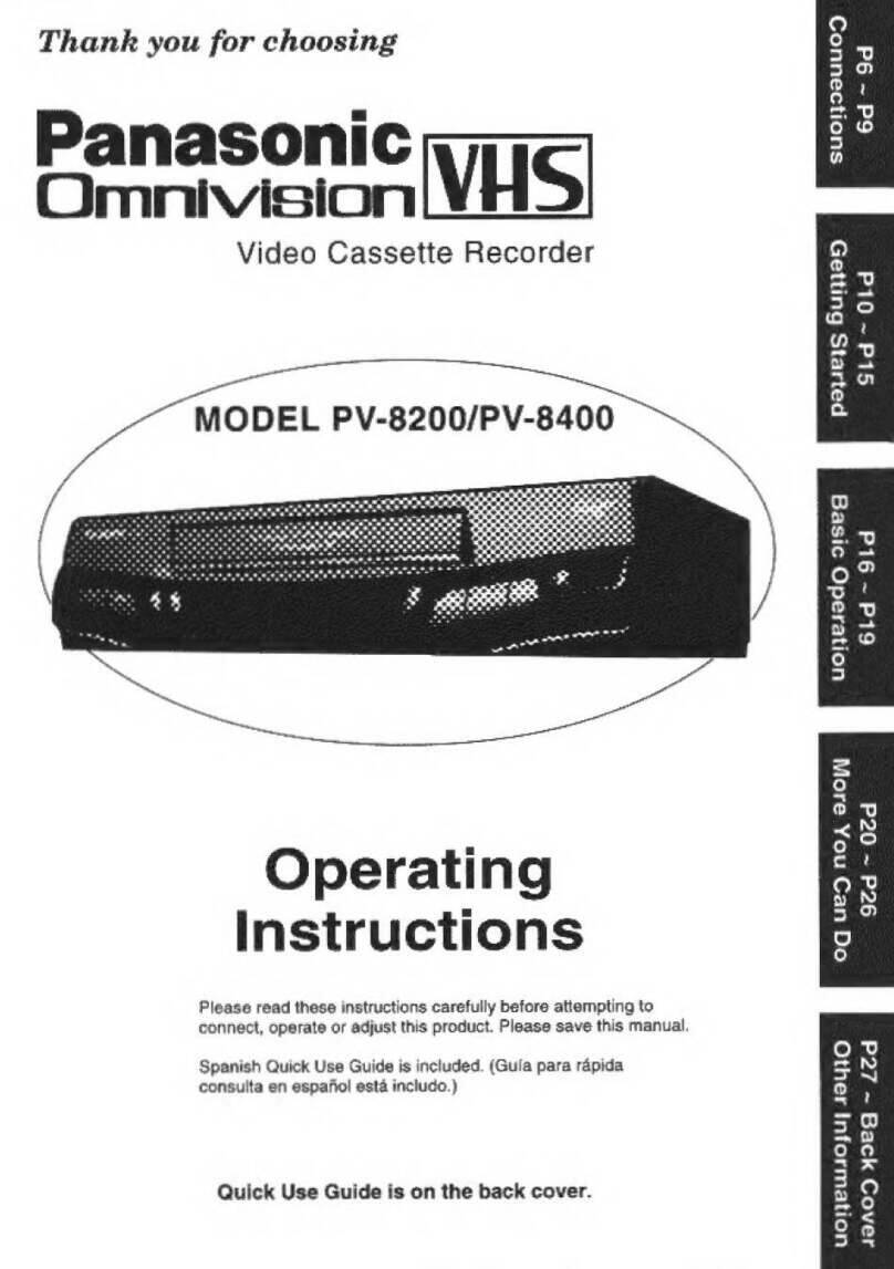 Panasonic Omnivision PV-8200 User manual