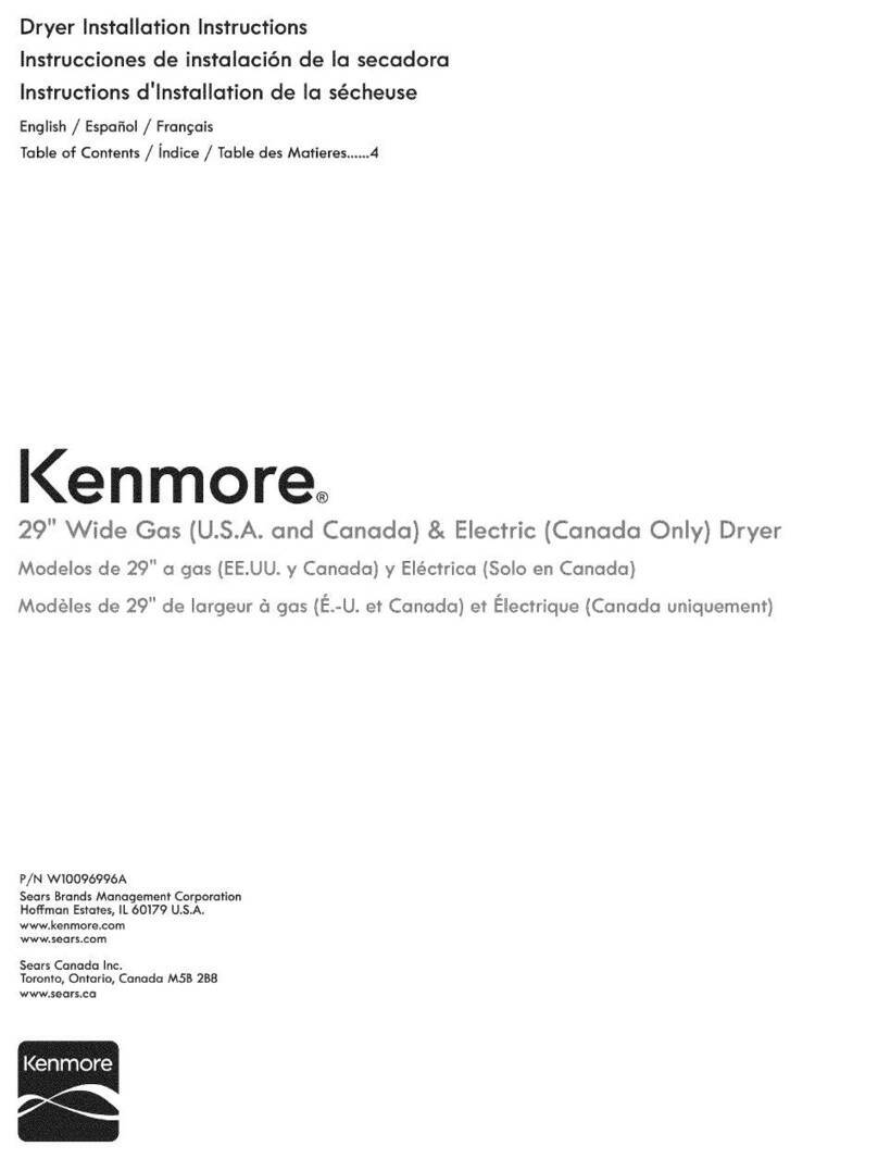 Sears Kenmore W10096996A installation instructions Sears Kenmore W10096996A installation instructions