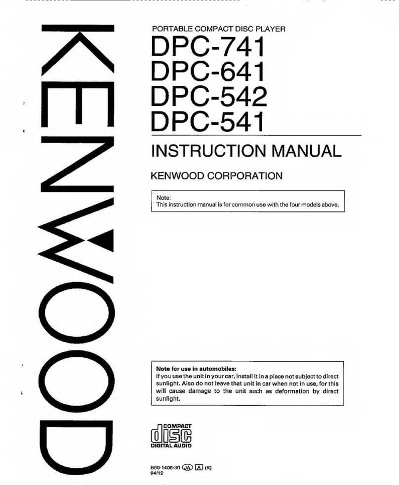 Kenwood DPC-741 User manual Kenwood DPC-741 User manual