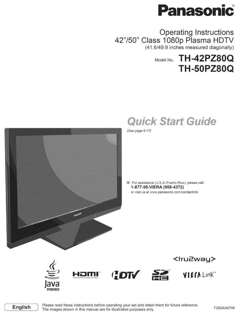 Panasonic VIERA TH-42PZ80Q User manual
