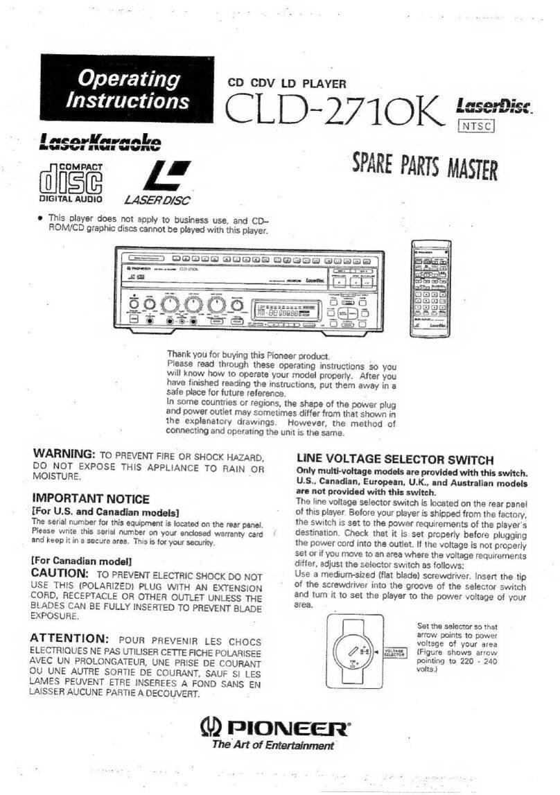 Pioneer CLD-2710K User manual