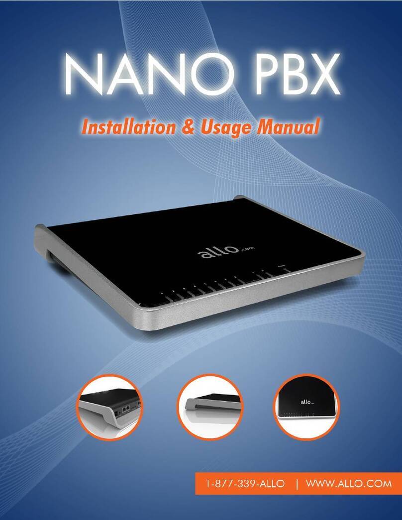ALLO NANO PBX Installation & Usage