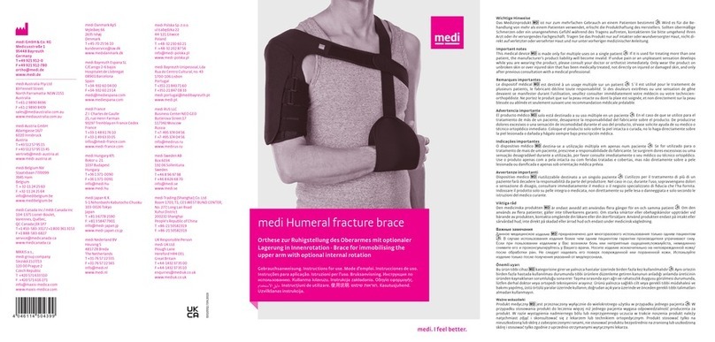 medi Humeral fracture brace User manual