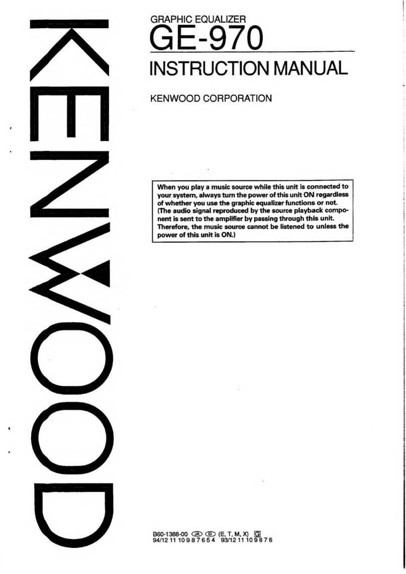 Kenwood GE-970 User manual