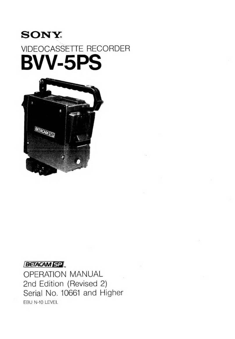 Sony BETACAM SP BVV-5PS User manual