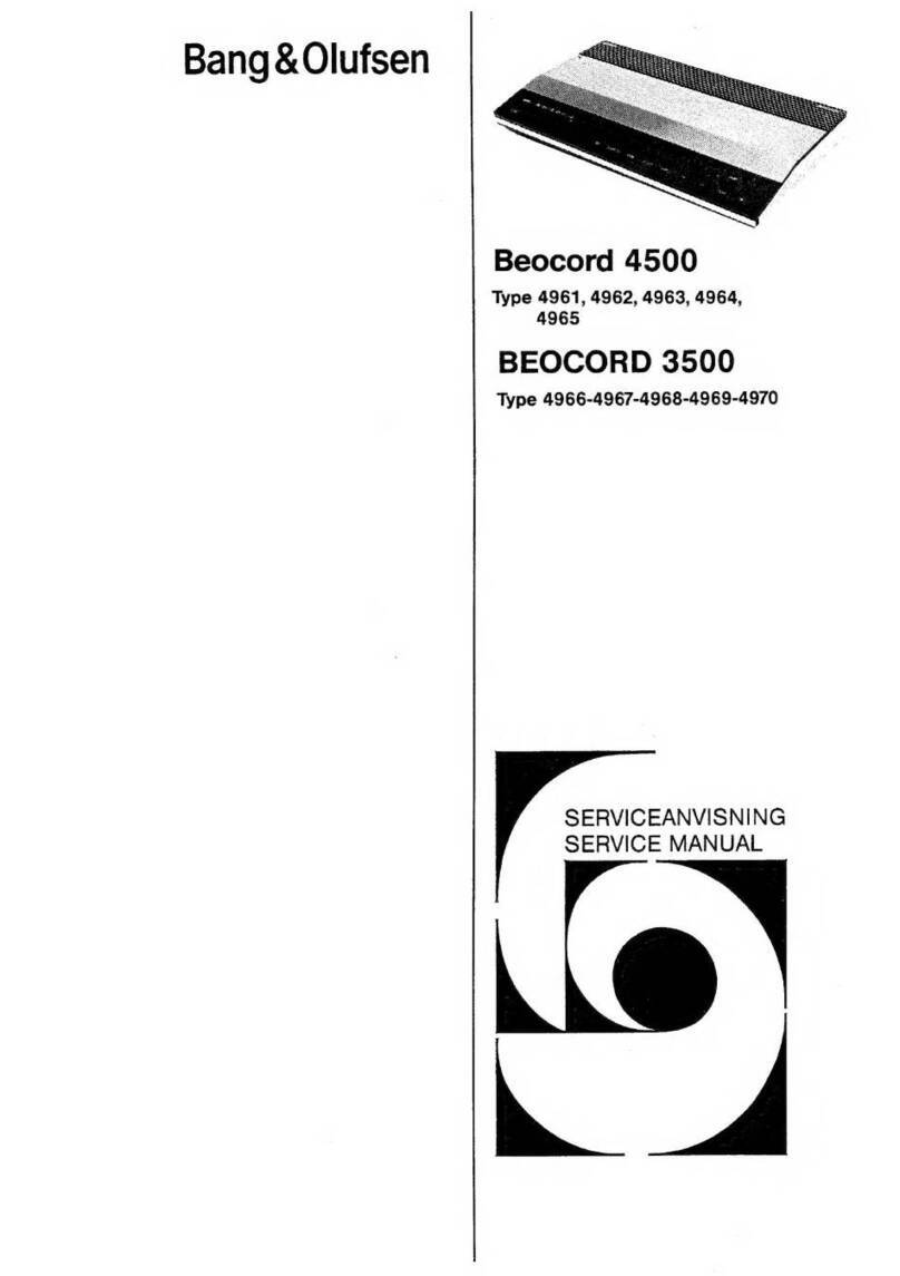 Bang & Olufsen Beocord 4500 Service manual