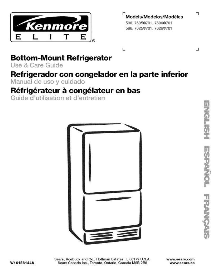 Kenmore ELITE 596.7605 701 Series Use & care guide