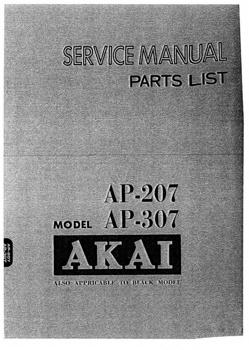 Akai AP-207 User manual