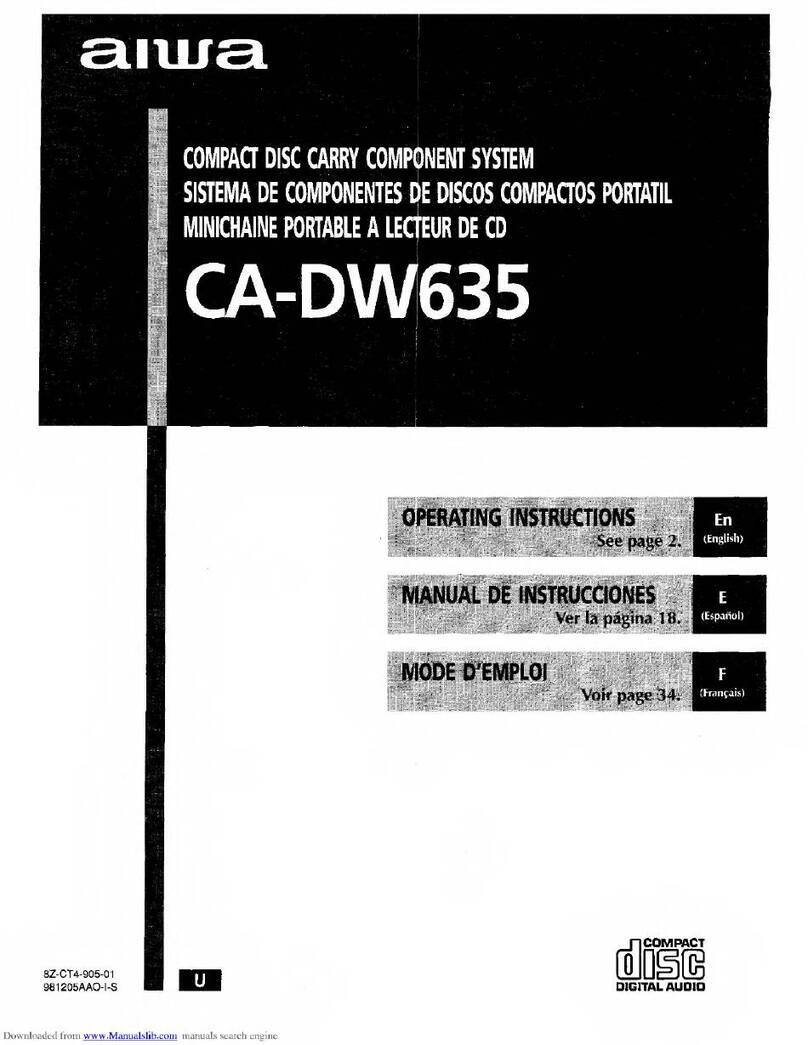 Aiwa CA-DW635 operating instructions