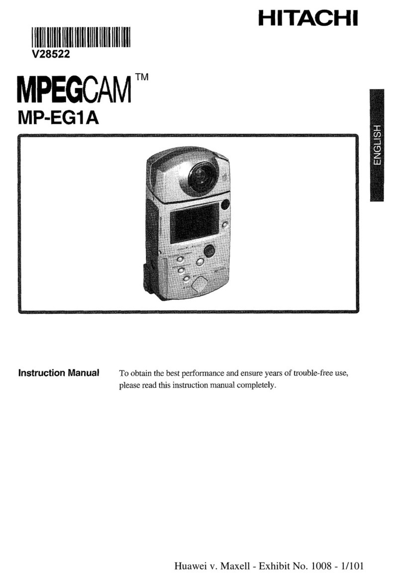 Hitachi MPEGCAM MP-EG1A User manual