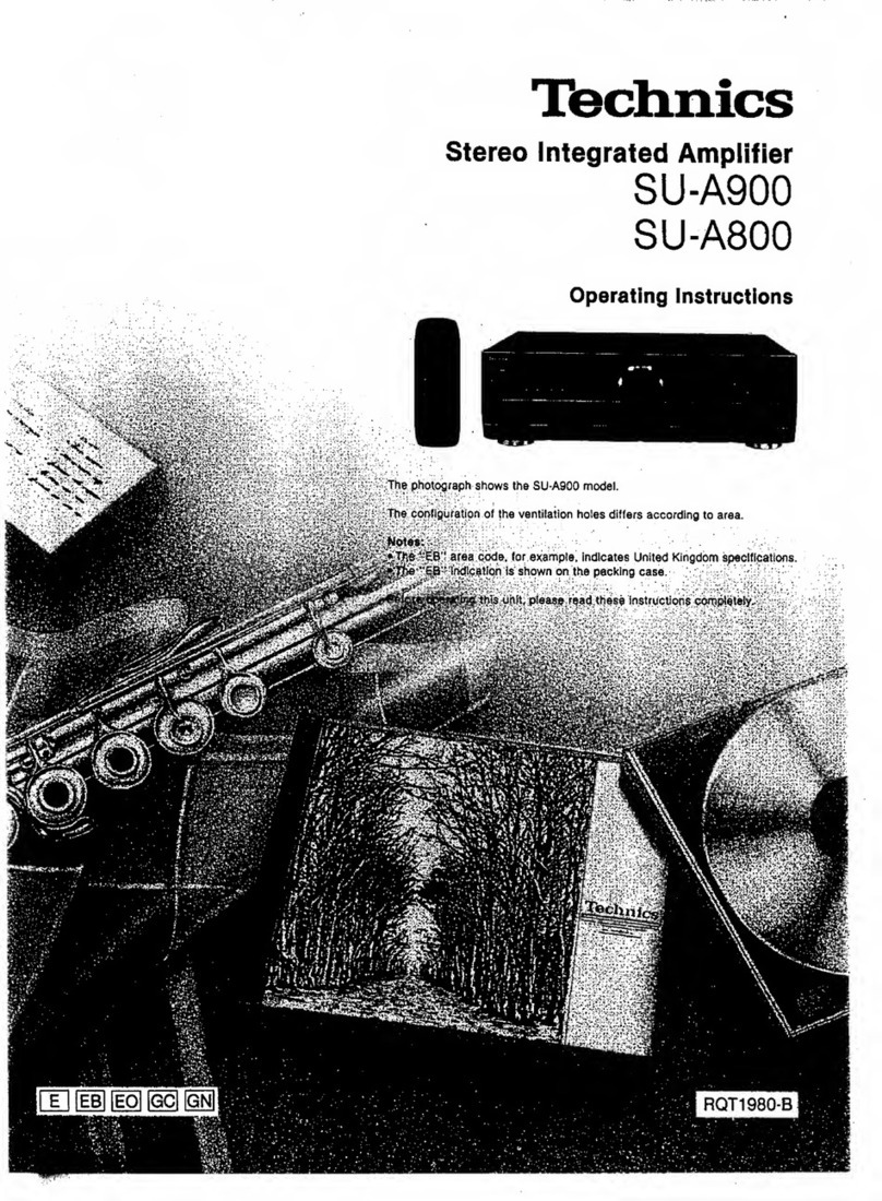 Technics SU-A900 User manual Technics SU-A900 User manual