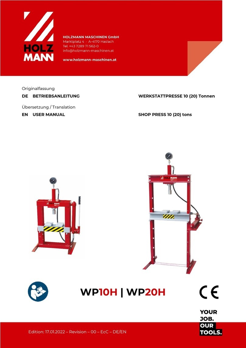 HOLZMANN MASCHINEN WP10H user manual