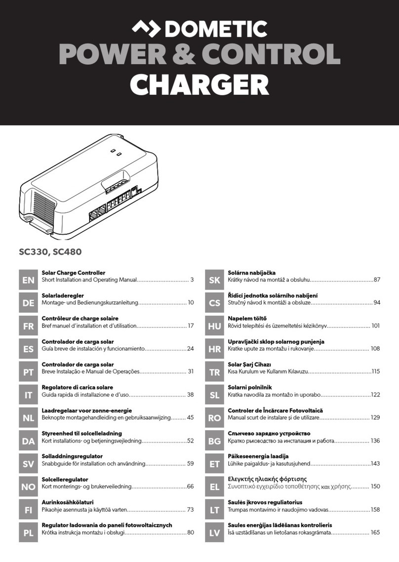 Dometic SC330 Short Installation and Operation Manual