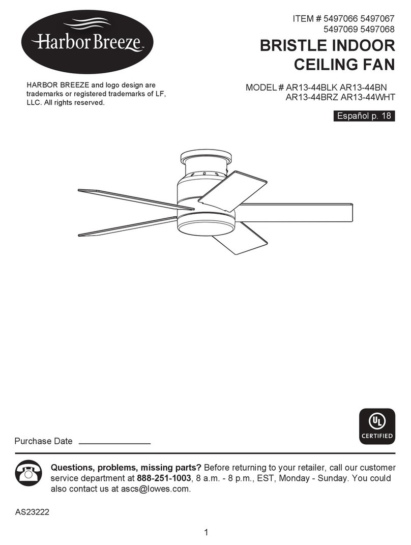 Harbor Breeze BRISTLE AR13-44BLK AR13-44BN User manual Harbor Breeze BRISTLE AR13-44BLK AR13-44BN User manual