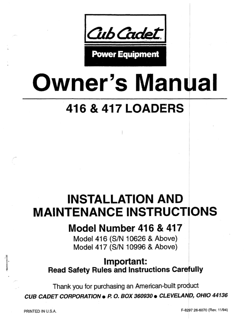 Cub Cadet 416 owner's manual