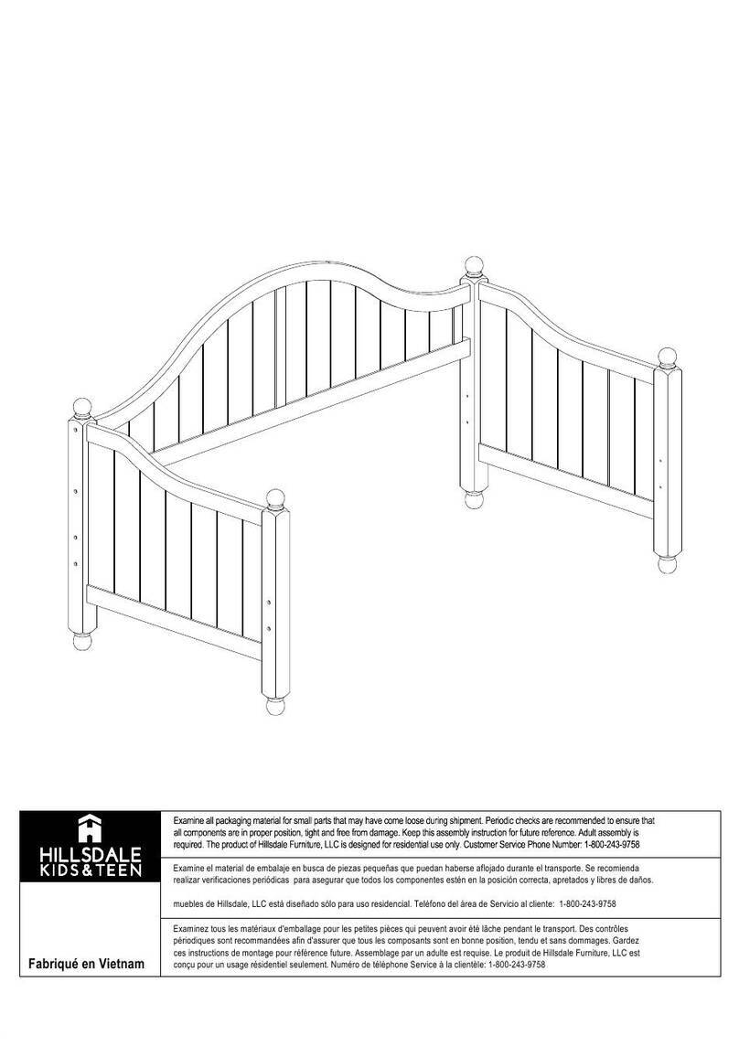 Hillsdale Furniture AUGUSTA 1399/1434-010M manual