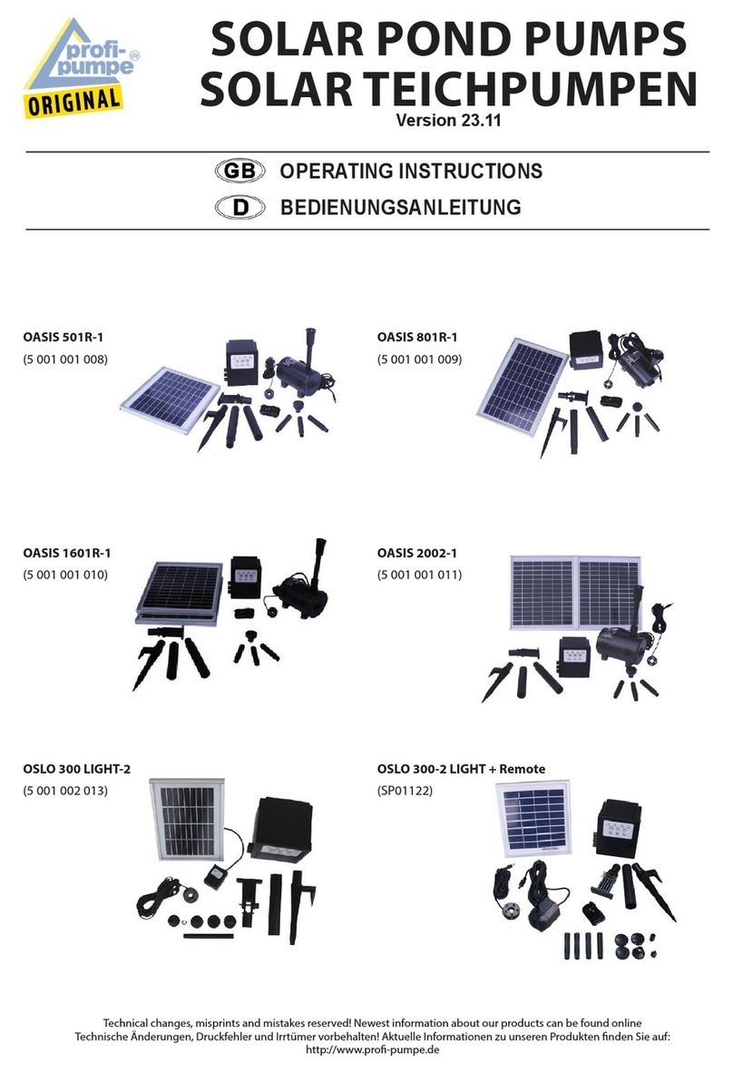 Profi-pumpe OASIS 501R-1 operating instructions