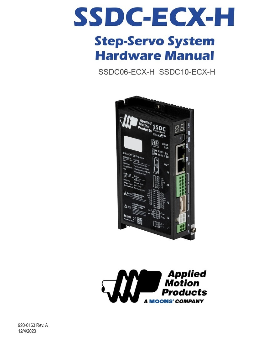 Moons' Applied Motion Products SSDC-ECX-H User manual