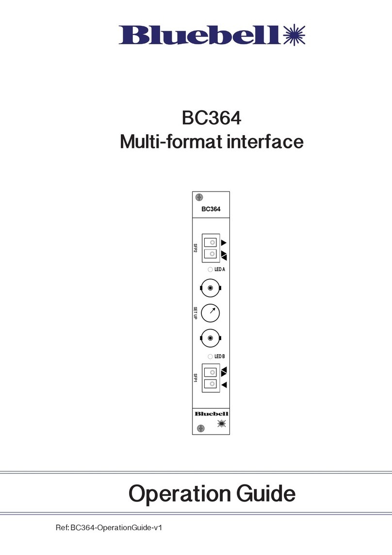 Bluebell BC364 Operation guide