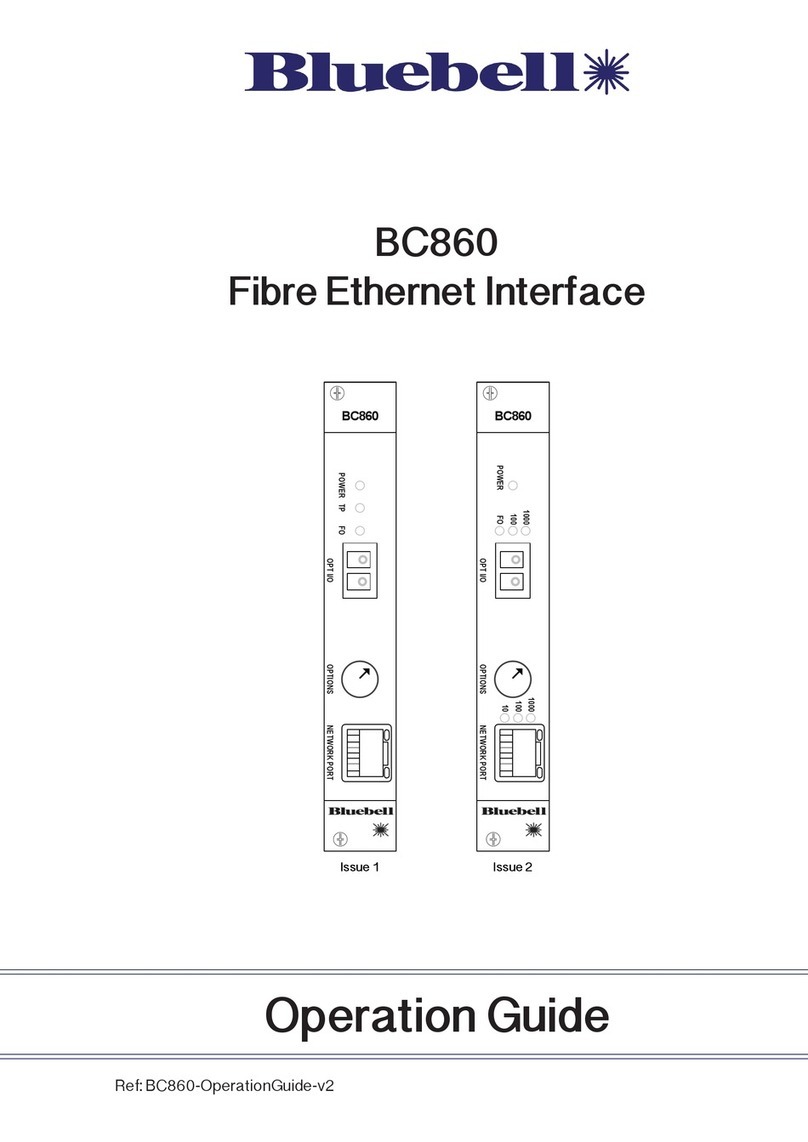 Bluebell BC860 Operation guide