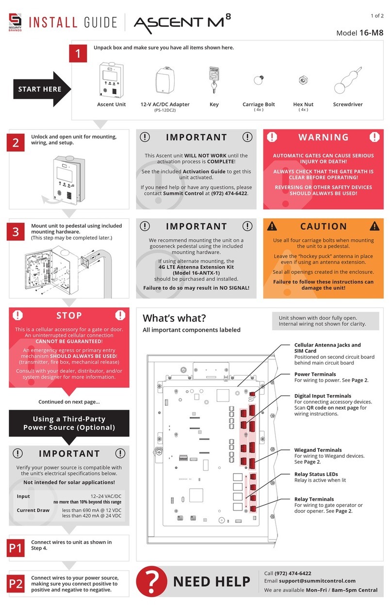 Security Brands ASCENT M8 install guide