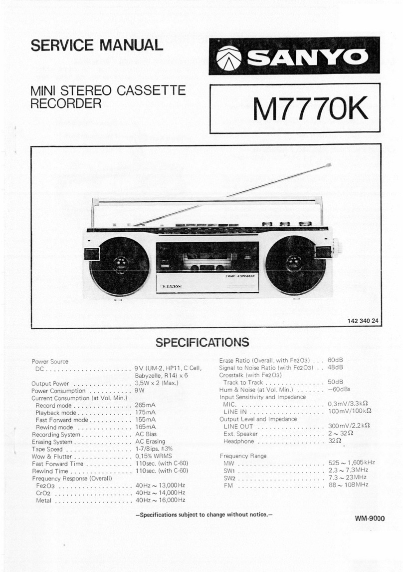 Sanyo M7770K User manual