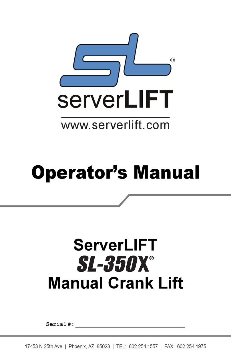 ServerLIFT SL-350X Operator's manual