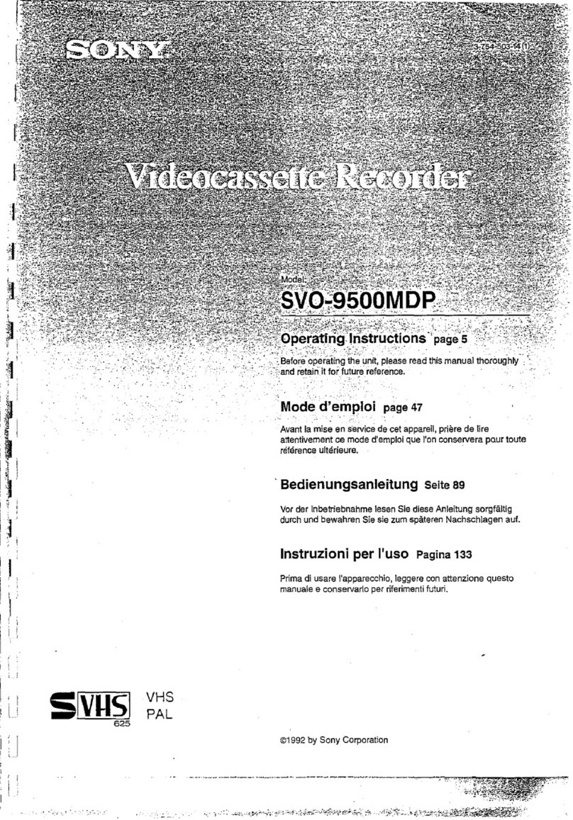 Sony SVO-9500MDP User manual
