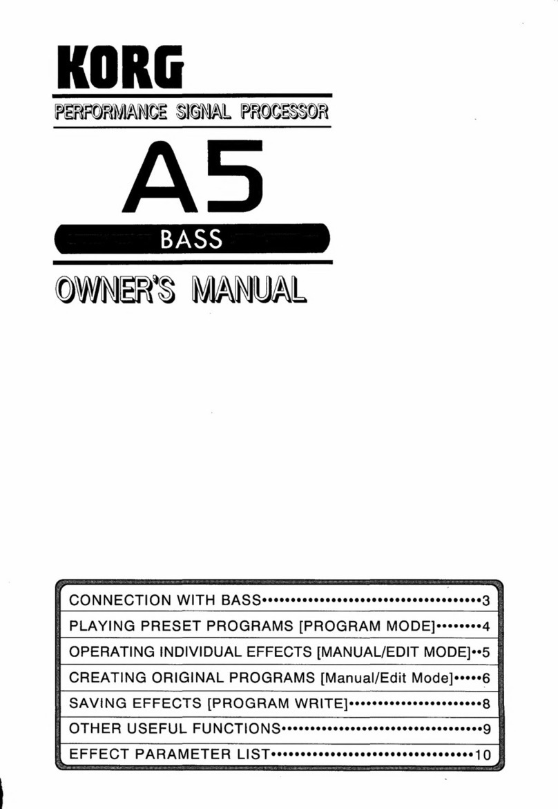 Korg A5 Guitar User manual