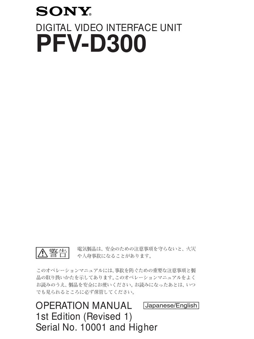 Sony PFV-D300 Operation manual