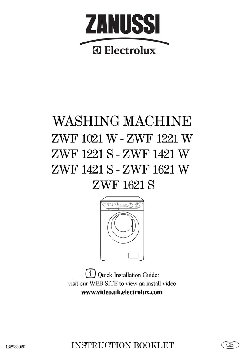 Electrolux Zanussi ZWF 1021 W Quick installation guide