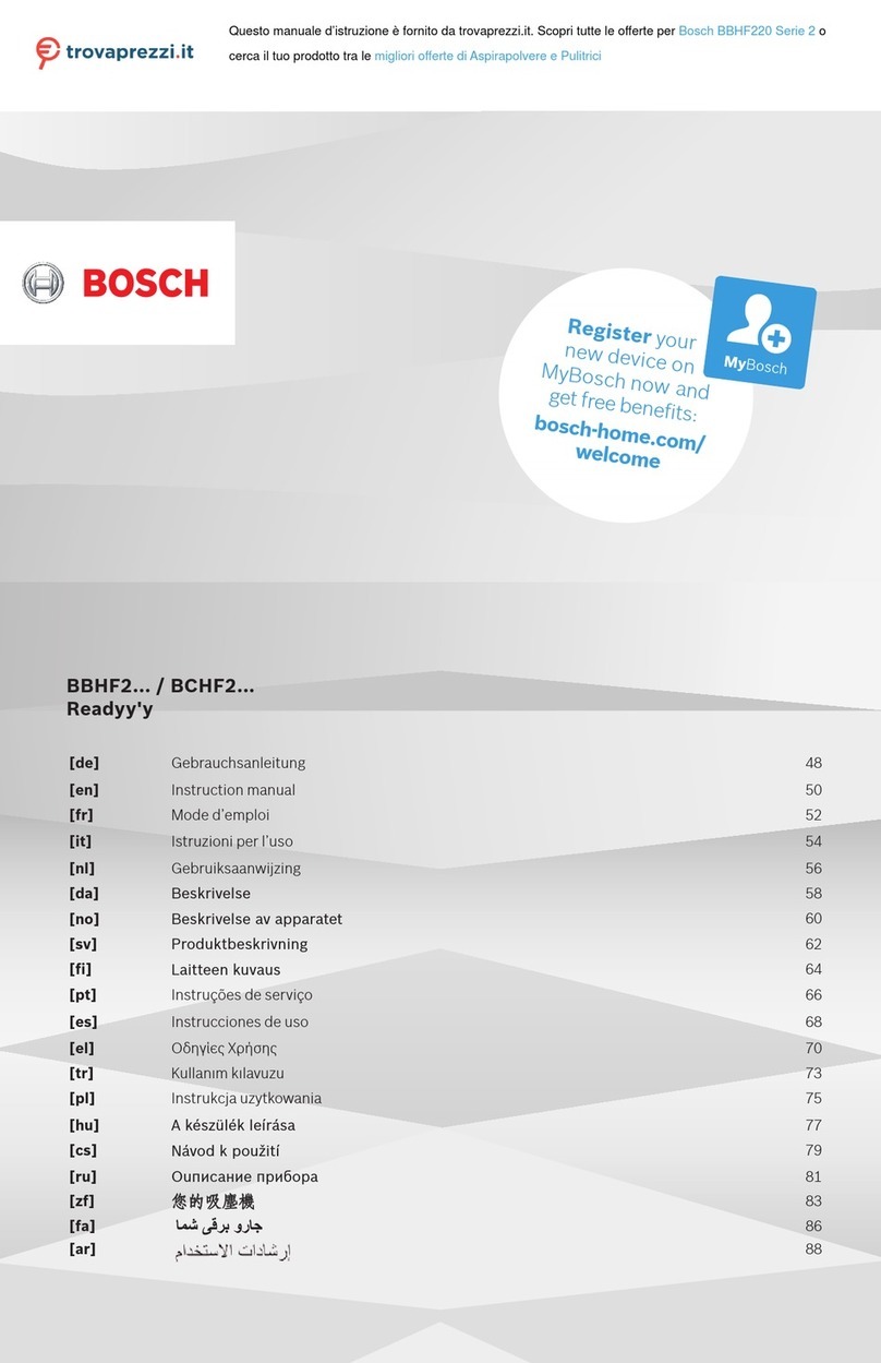 Bosch BBHF220 instruction manual