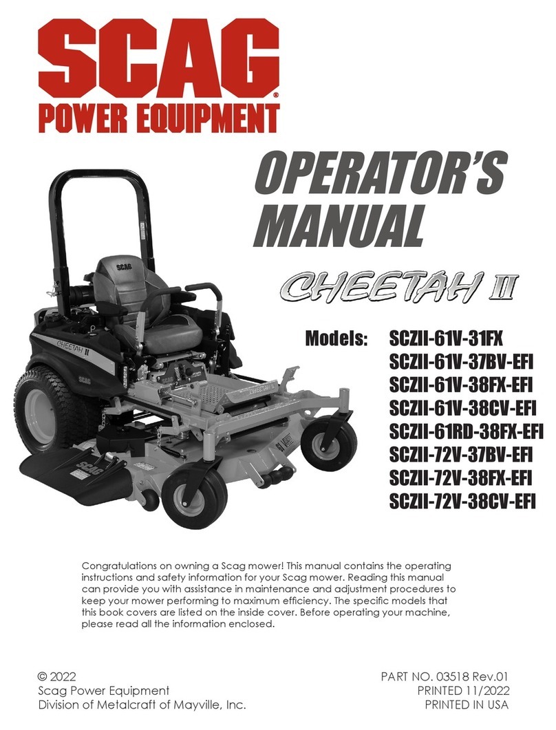 Scag Power Equipment SCZII-61V-31FX Operator's manual