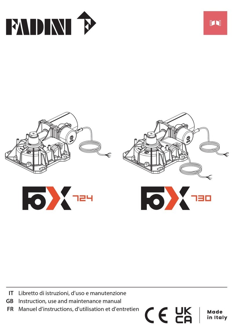 fadini FOX 724 Instruction, use and maintenance manual