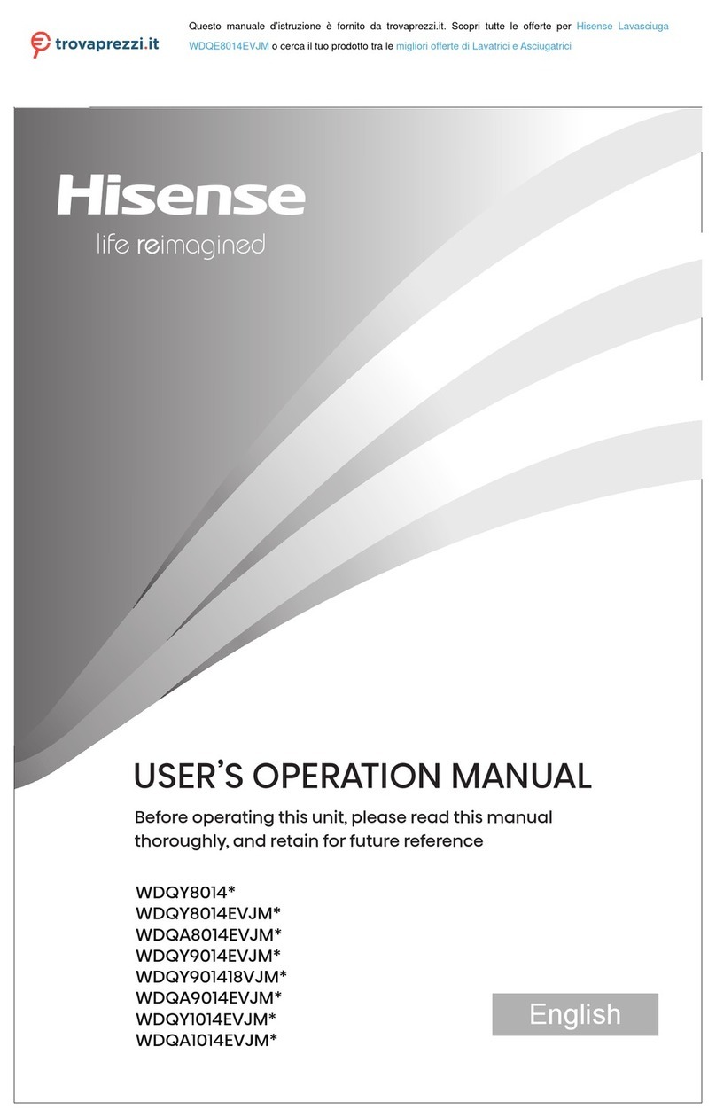 Hisense WDQE8014EVJM Mounting instructions