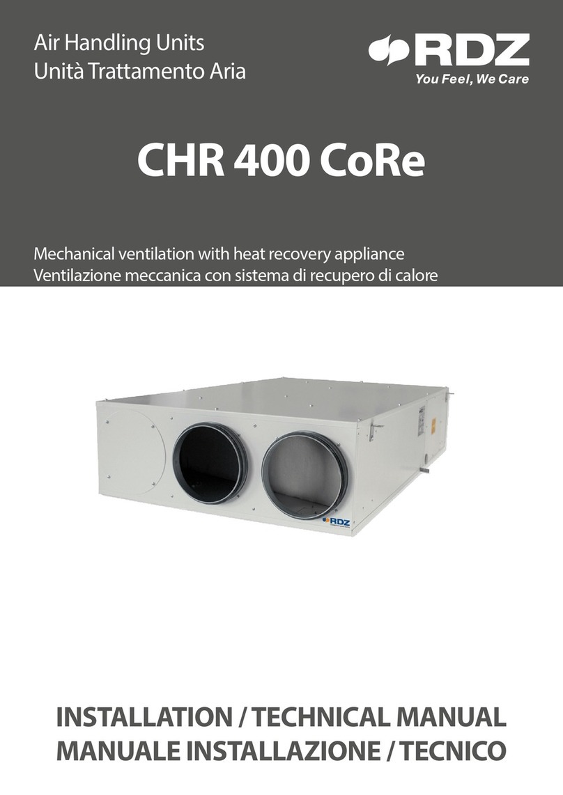 RDZ CHR 400 CoRe Installation & technical manual