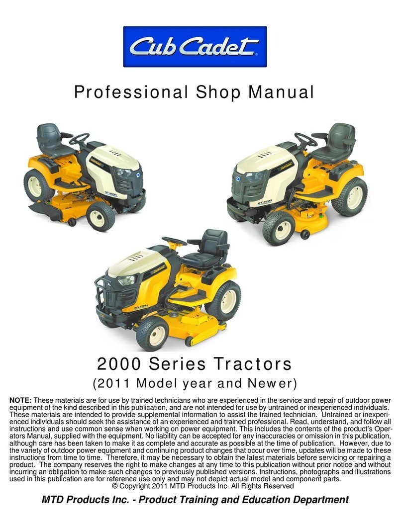 Cub Cadet 2000 series User manual Cub Cadet 2000 series User manual