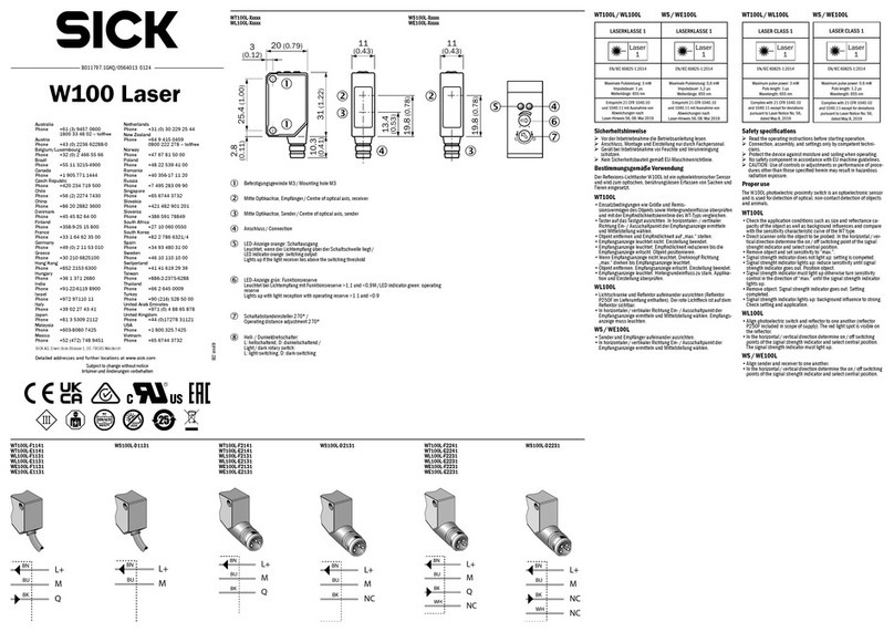 SICK W100 User manual SICK W100 User manual