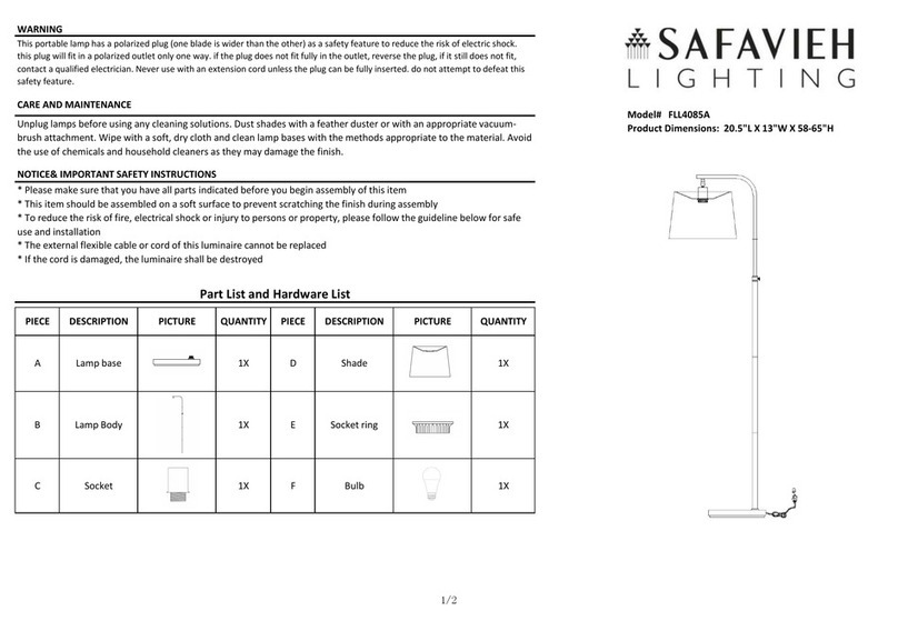 Safavieh Lighting Winley manual