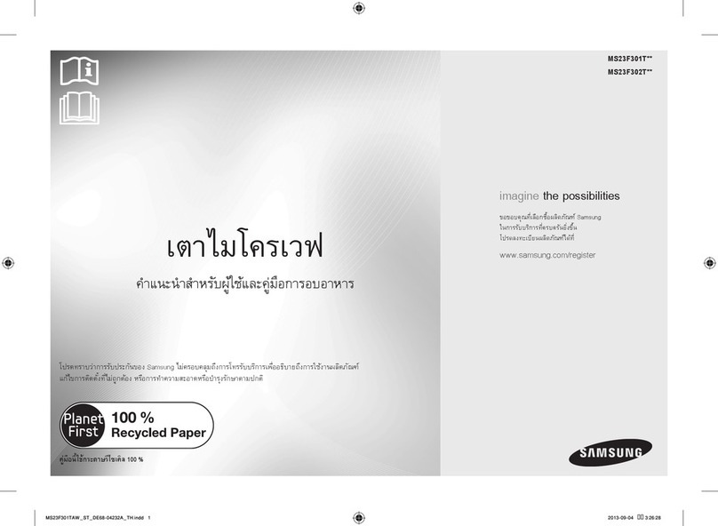Samsung MS23F301TF Series Owner's instructions & cooking guide