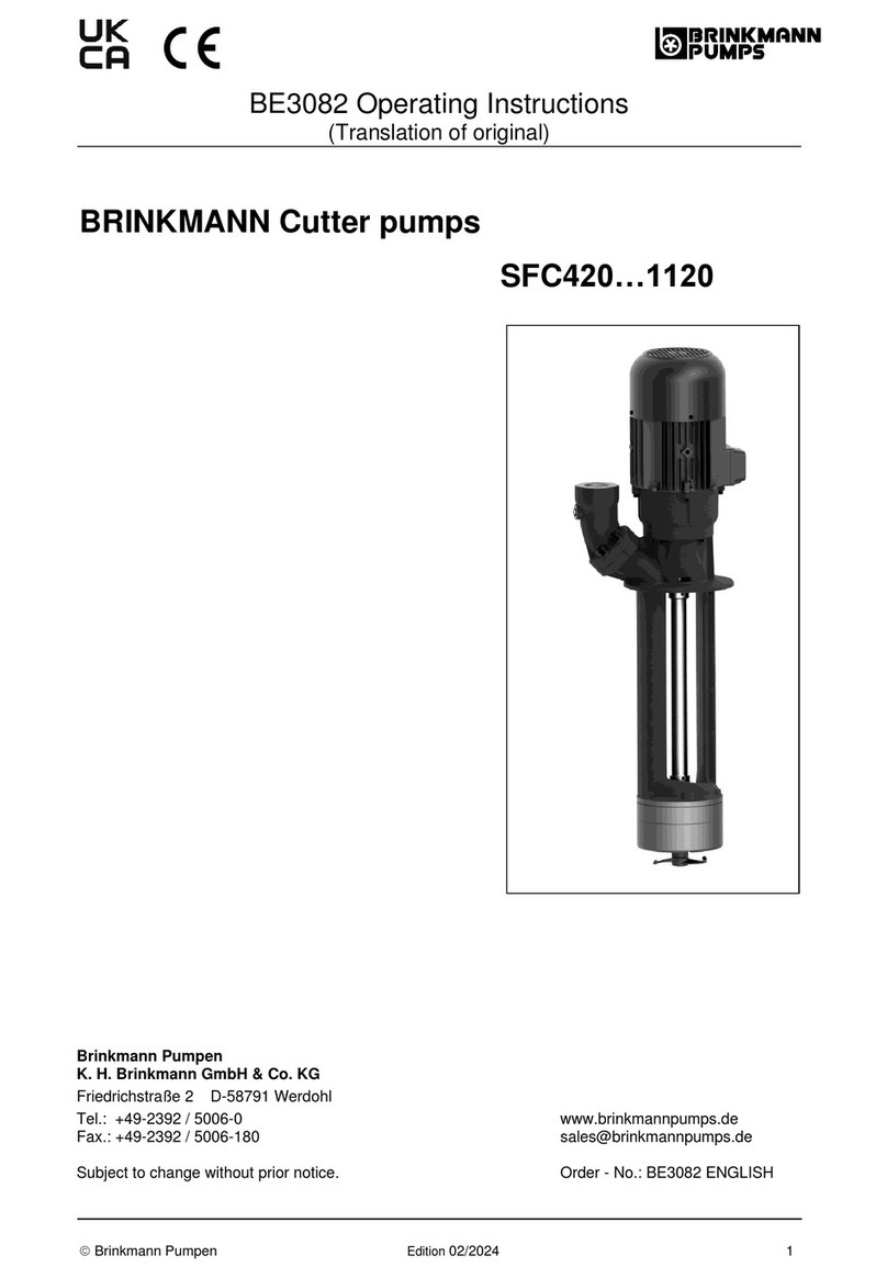 BRINKMANN PUMPS SFC Series operating instructions