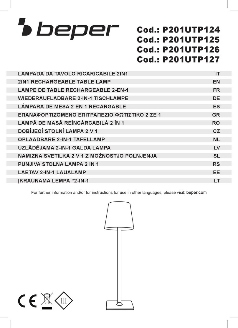 Beper P201UTP124 User instructions