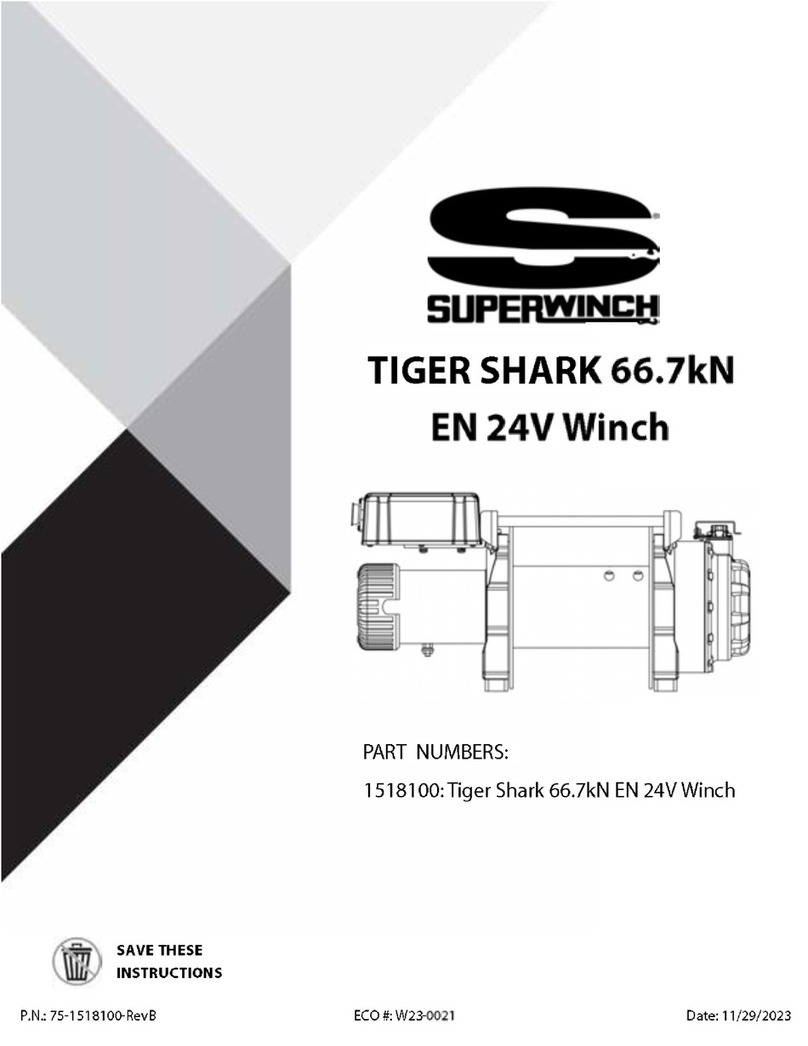 Superwinch TIGER SHARK User manual Superwinch TIGER SHARK User manual